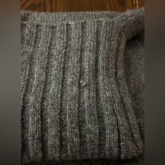 Zara Slouchy oversized Turtleneck sweater alpaca blend Womens S fur pockets Boho - Picture 13 of 15